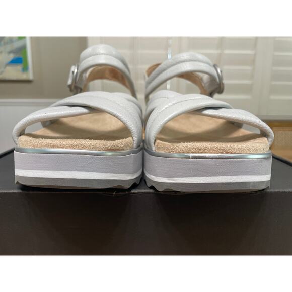 Vionic Reyna Vapor Leather Sandals Gray Size 8.5 NIB Slingback Wedge Slides - Picture 7 of 13